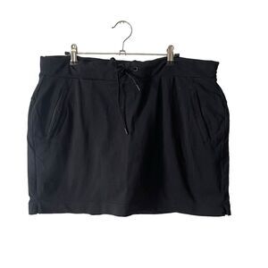 Athleta Large Modern Metro Skort Black Pockets Casual Activewear Stretch